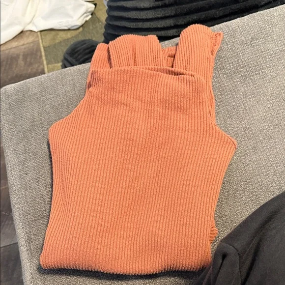 Rust Ribbed Knit Sweater - Picture 2 of 3